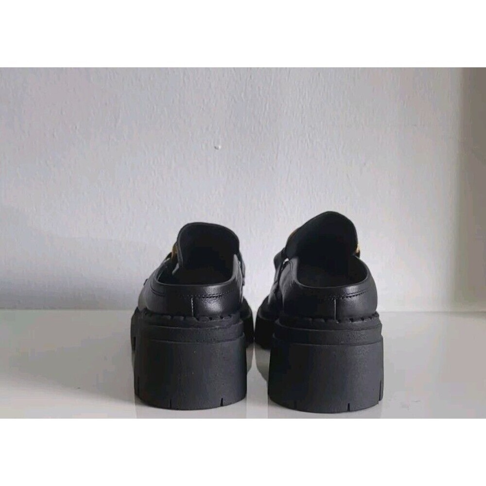 Free People Lyra Link Women's Black Loafer Platform Chunky Mules Size 39.5 - Picture 6 of 10